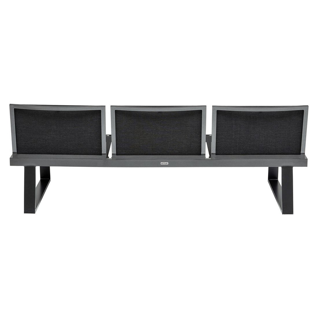 Hagebenk Rasmus Modular aluminium/textilen 210 cm nærbilde av tekstilene