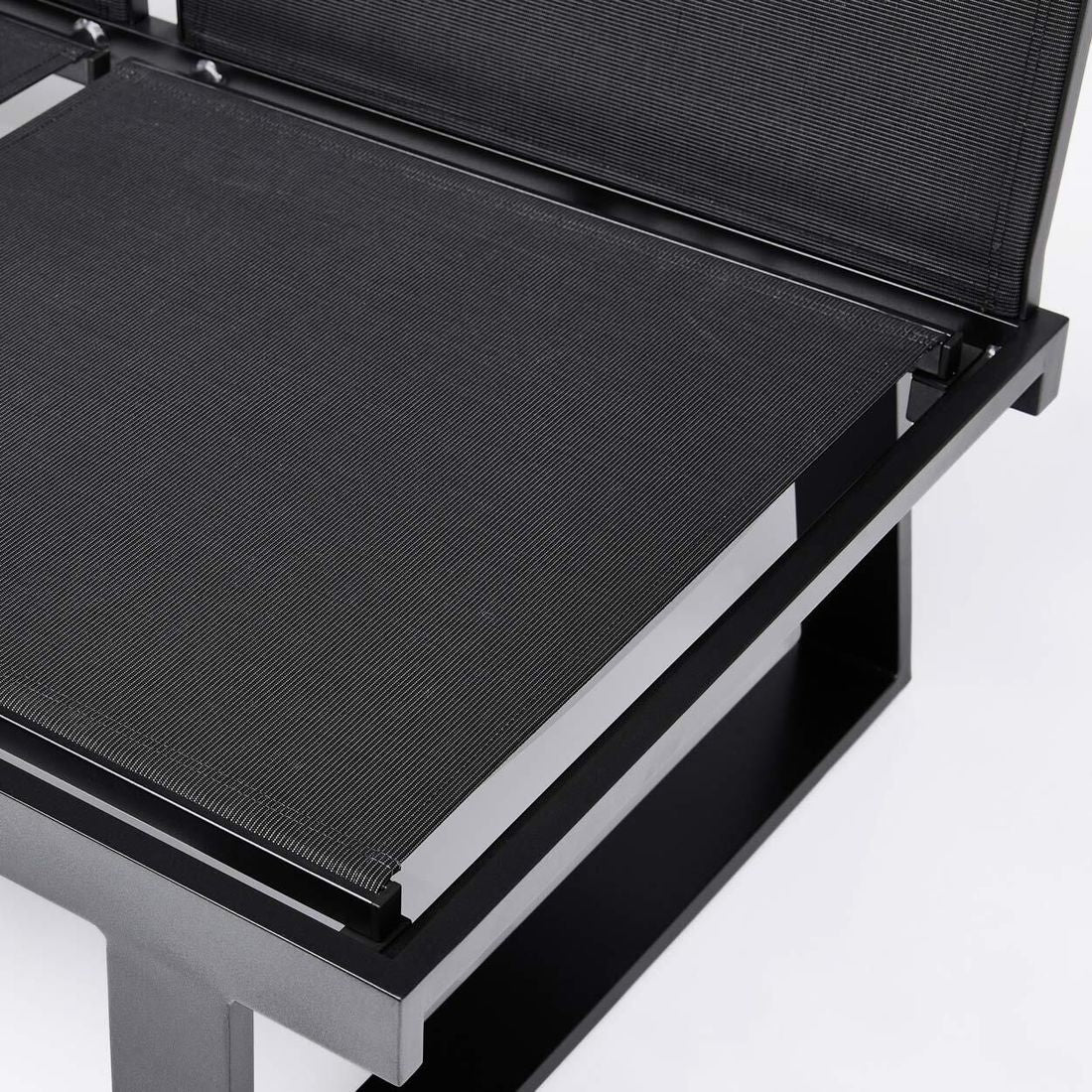 Hagebenk Rasmus Modular aluminium/textilen 222 cm sideprofil