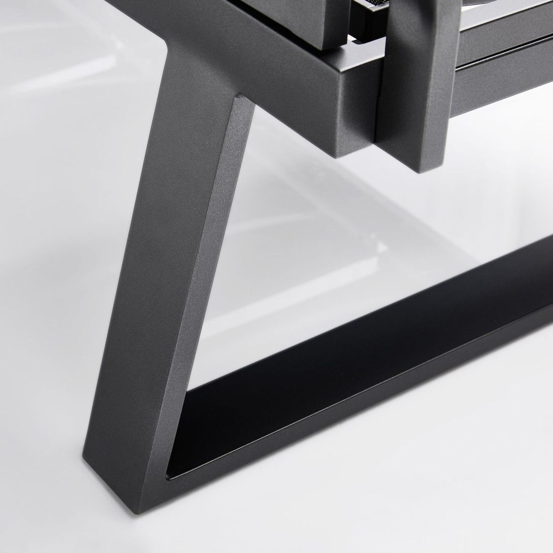 Hagebenk Rasmus Modular aluminium/textilen 222 cm visning av sitteflate