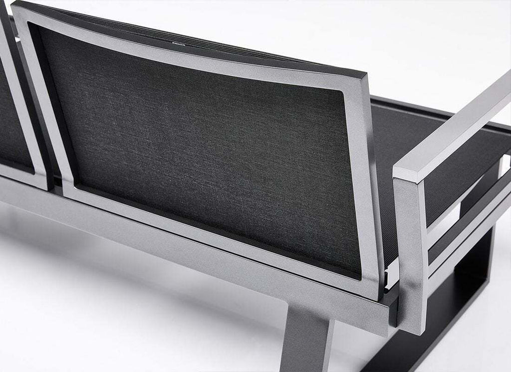 Hagebenk Rasmus Modular aluminium/textilen 222 cm komplett oversikt