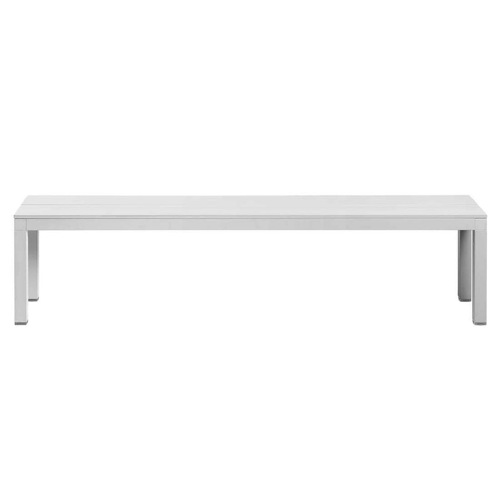 Hagebenk Rio 3-seter aluminium 195 cm - Nardi montert på terrasse