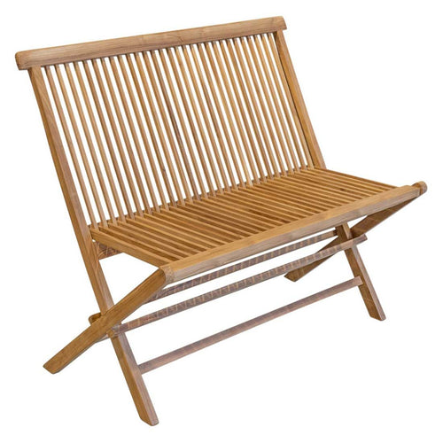 Hagebenk Riva sammenleggbar resirkulert teak 100 cm forfra