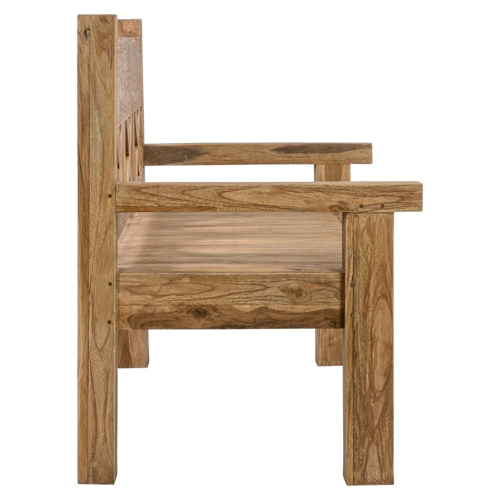 Detalj av Hagebenk Rustic resirkulert teak 160 cm