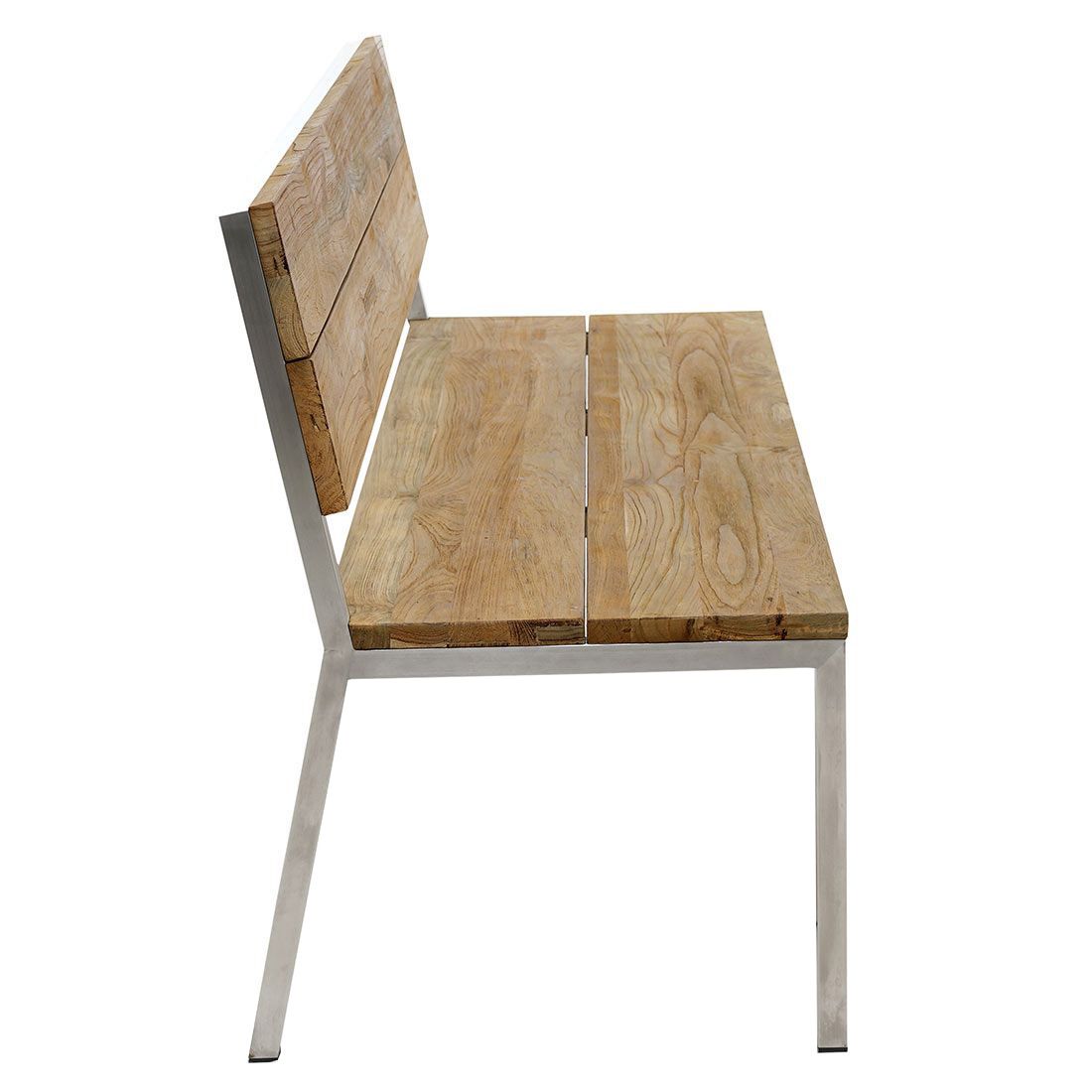 Montert Hagebenk Samoa rustfritt stål/resirkulert teak 150 cm i hage