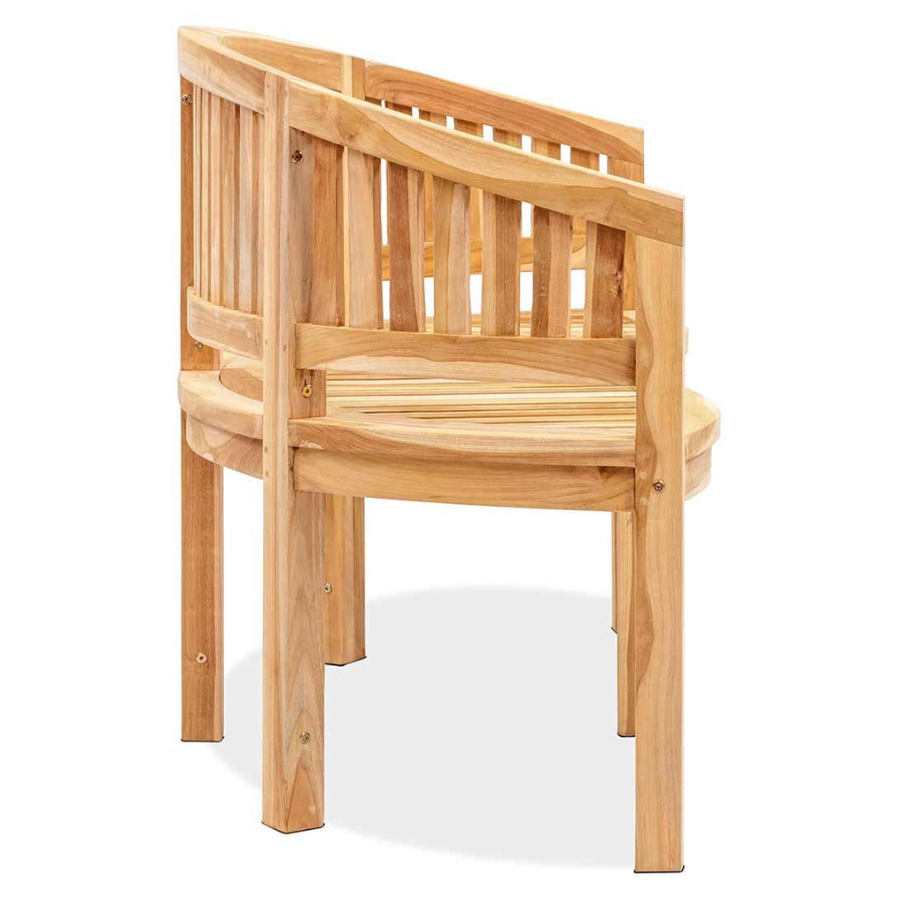 Detalj av teakoverflate på Hagebenk Sandiego 150 cm teak natur