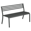 Hagebenk Segno stål stabelbar 128 cm forfra