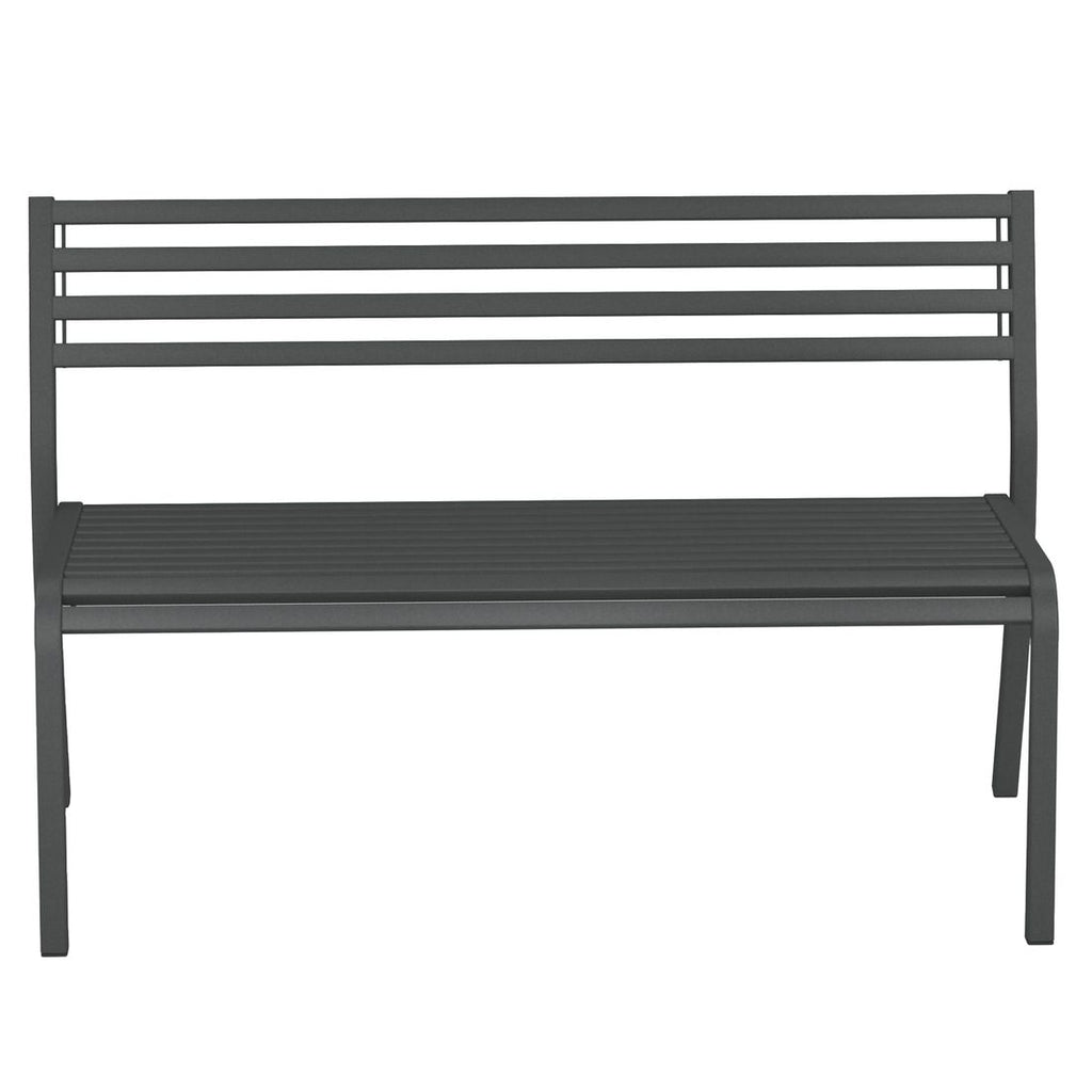 Hagebenk Segno stål stabelbar 128 cm bakside