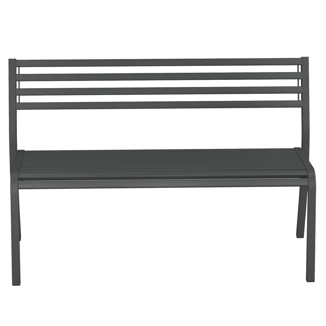 Hagebenk Segno stål stabelbar 128 cm bakside