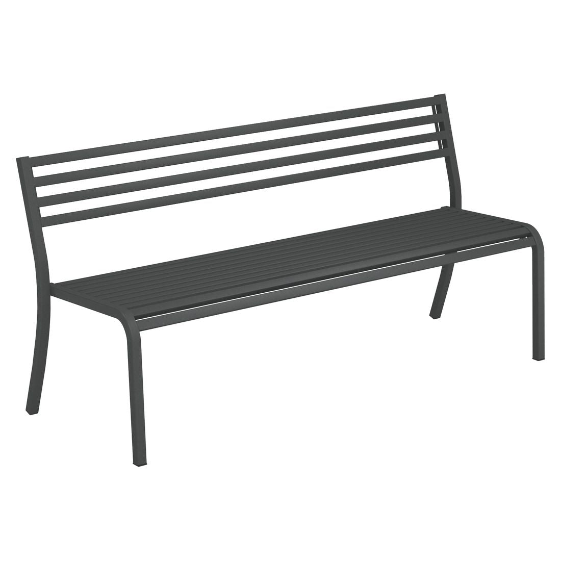 Hagebenk Segno stål stabelbar 168 cm forfra