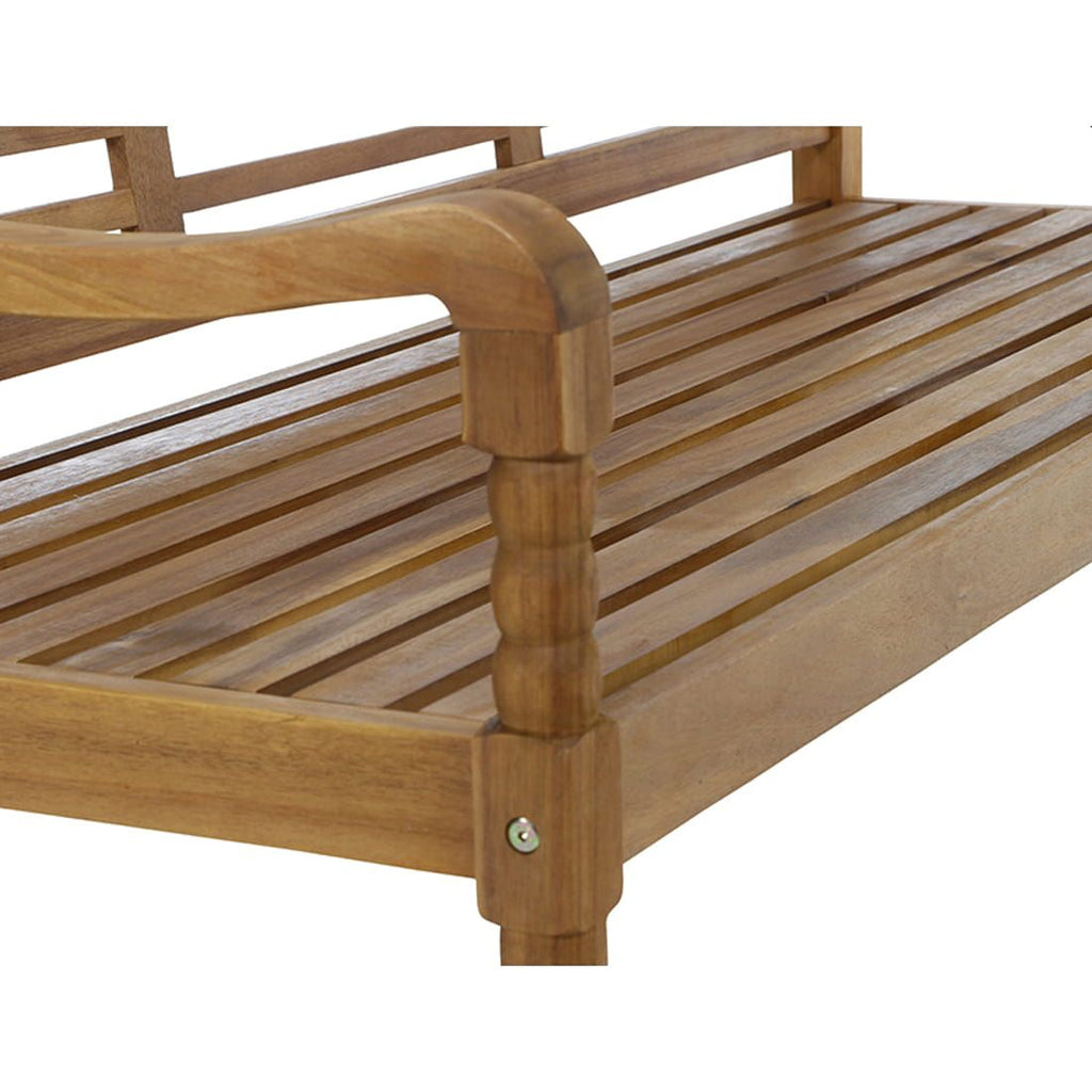 Nærbilde av armstøtte på Hagebenk Westport akasie 150 cm - Siena Garden