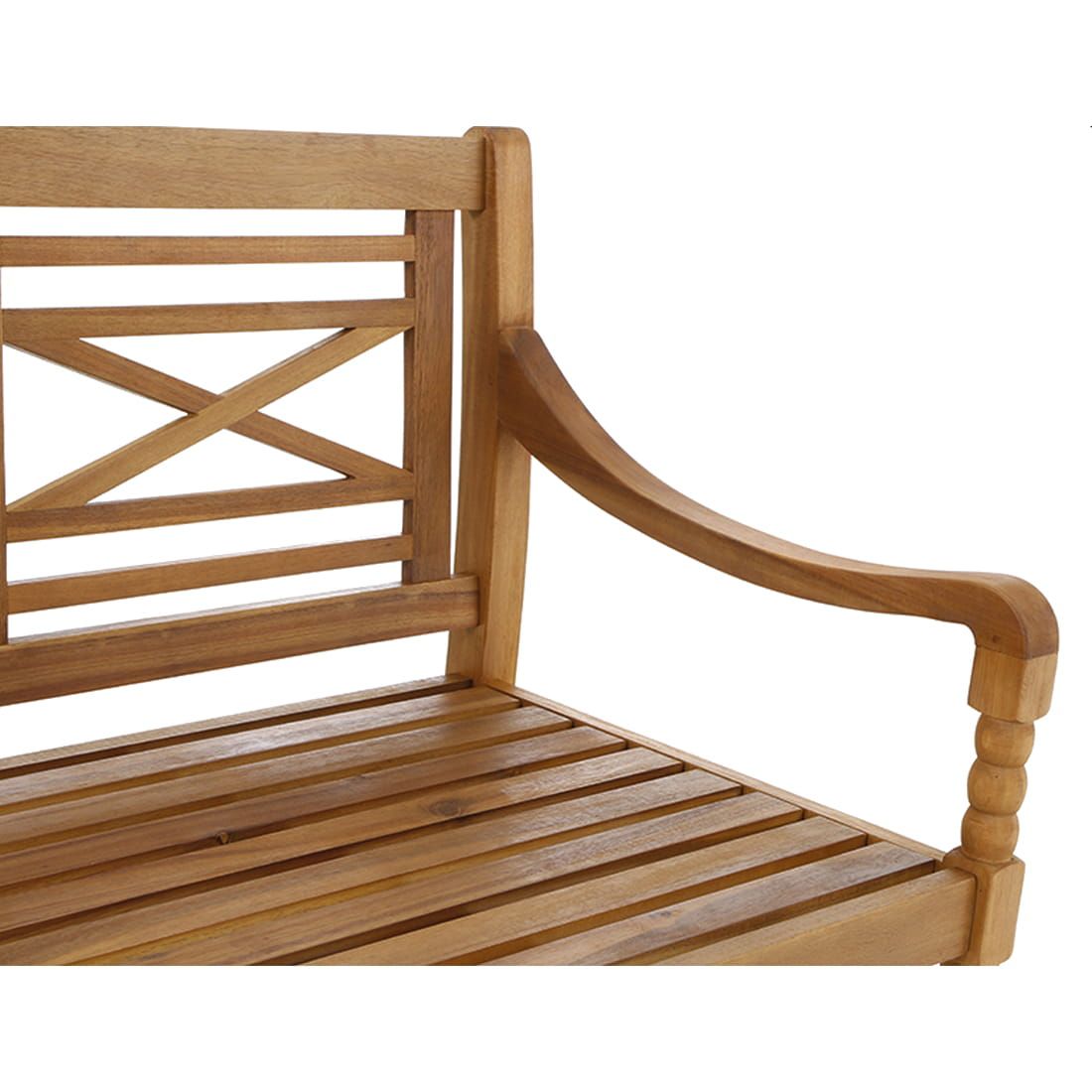 Sete og ryggstøtte på Hagebenk Westport akasie 150 cm - Siena Garden