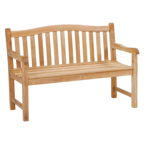 Hagebenk Yachtclub teak 130 cm med rustfritt stål-beslag for hage og terrasse