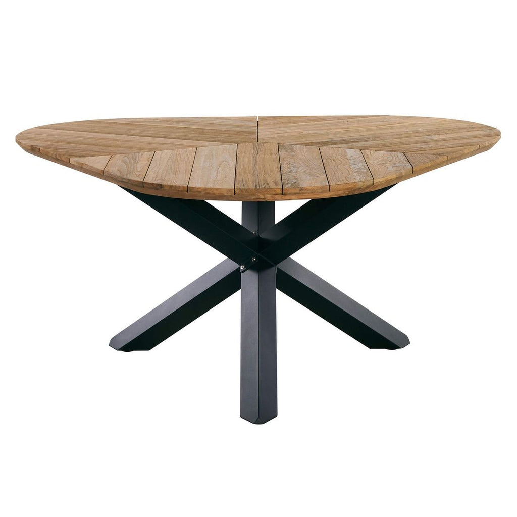 Hagebord 150x160 cm aluminium/resirkulert teak - OUTLIV bakside