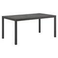 Hagebord 160x90 cm aluminium og HPL antrasitt - OUTLIV forfra