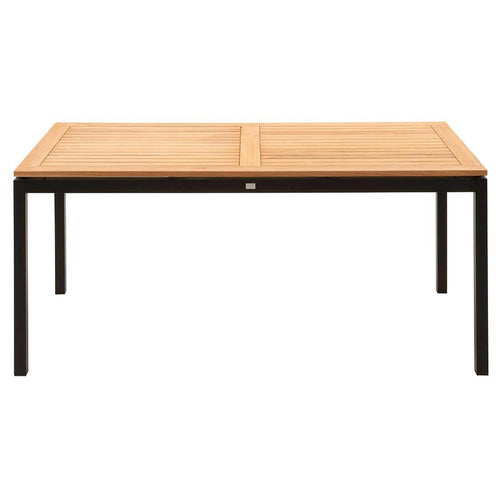 Hagebord 160x90 cm aluminium og teak svart - Stern bakside