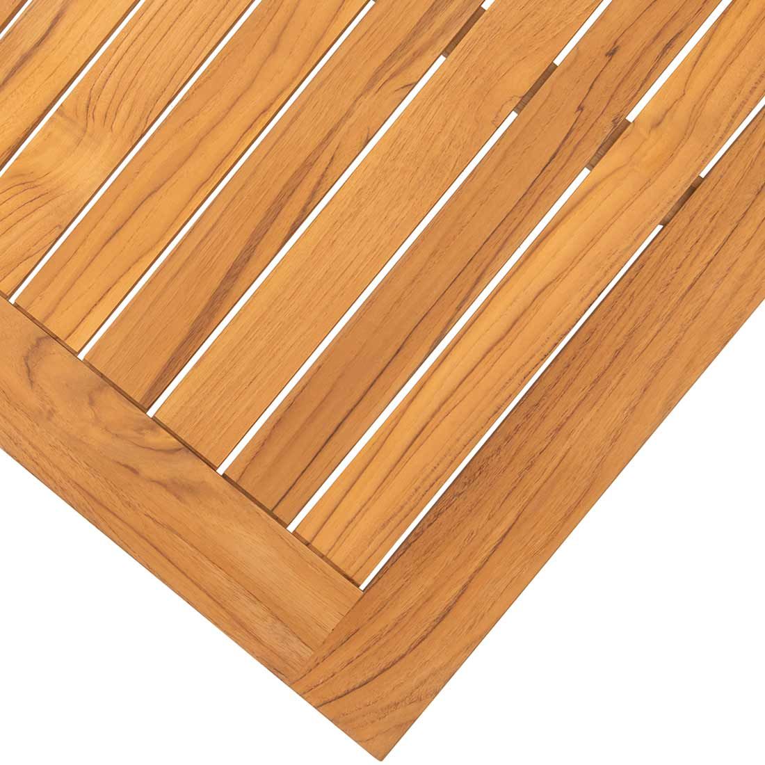 Hagebord 160x90 cm aluminium og teak svart - Stern montert på terrasse