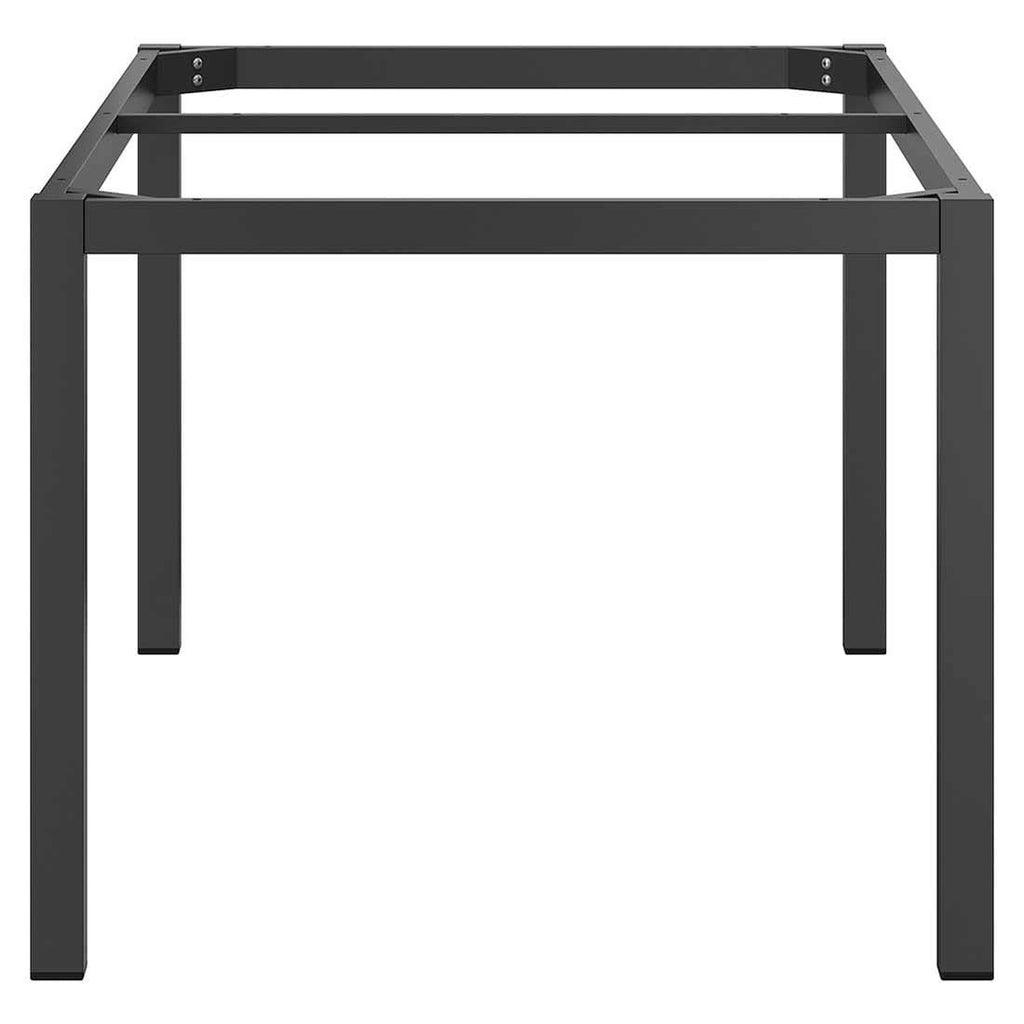 Nærbilde av bordben i aluminium på Hagebord 160x90 cm aluminium/teak antrasitt