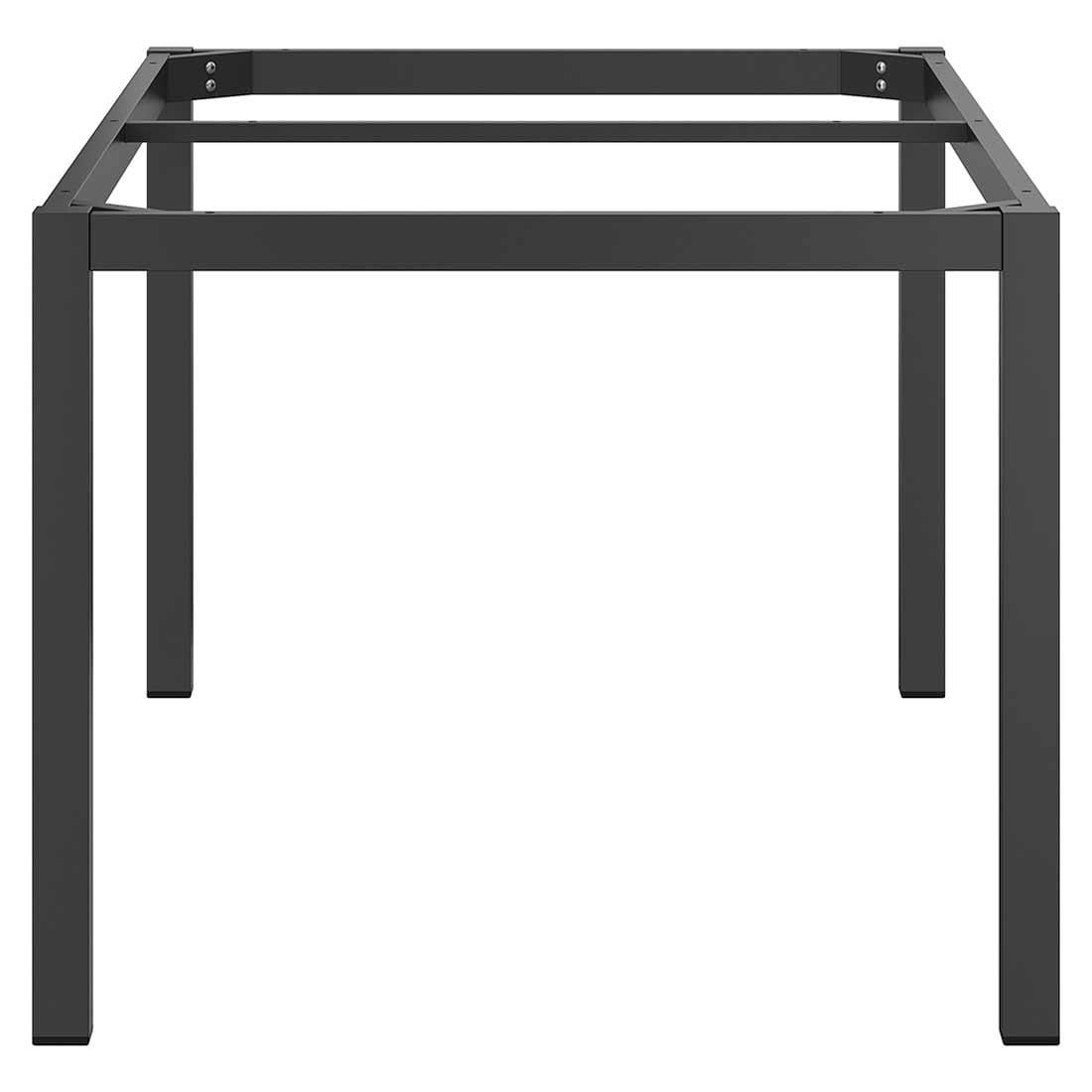 Nærbilde av bordben i aluminium på Hagebord 160x90 cm aluminium/teak antrasitt