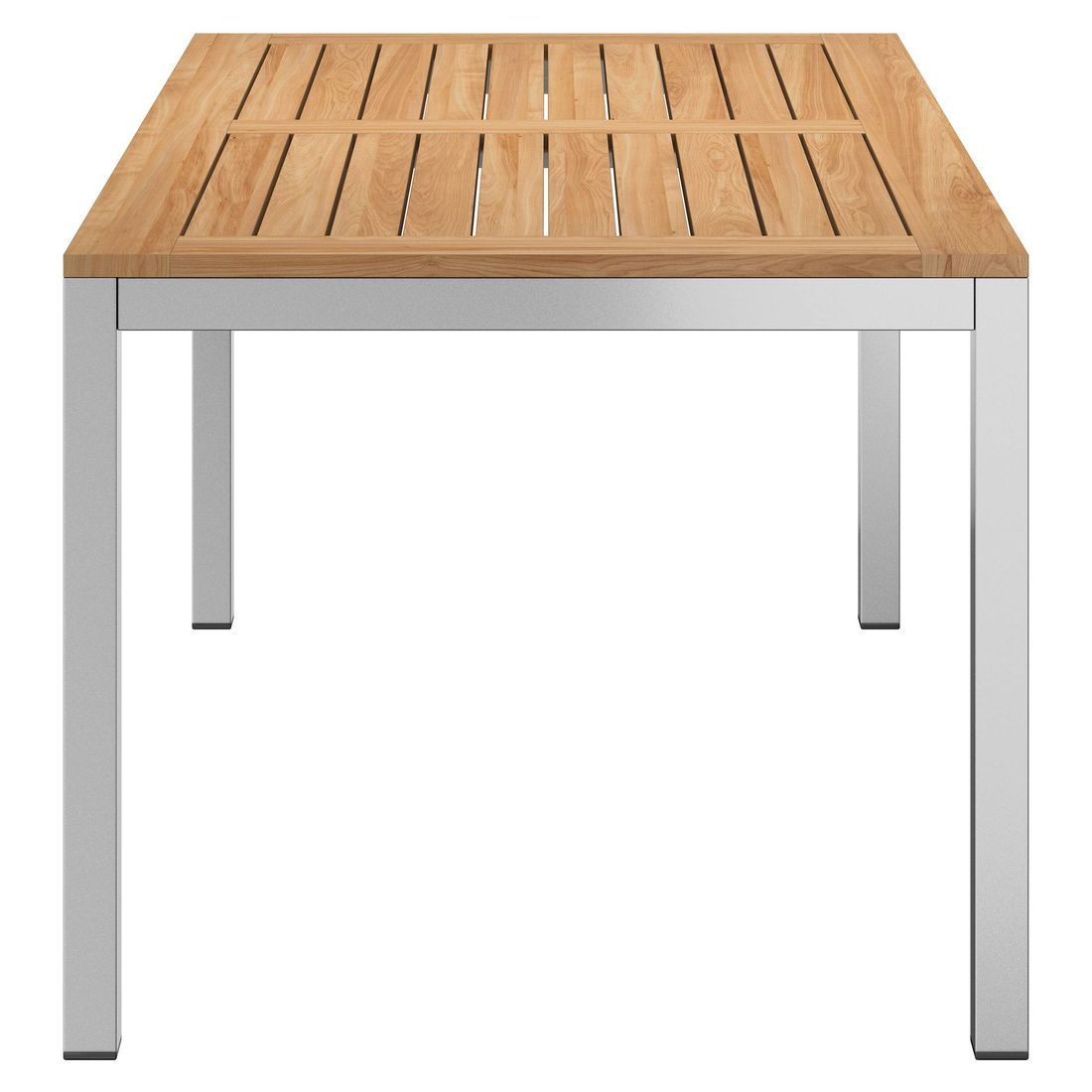 Montert Hagebord 160x90 cm aluminium/teak - OUTLIV på terrasse