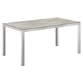 Hagebord 160x90 cm rustfritt stål/Dekton - OUTLIV forfra