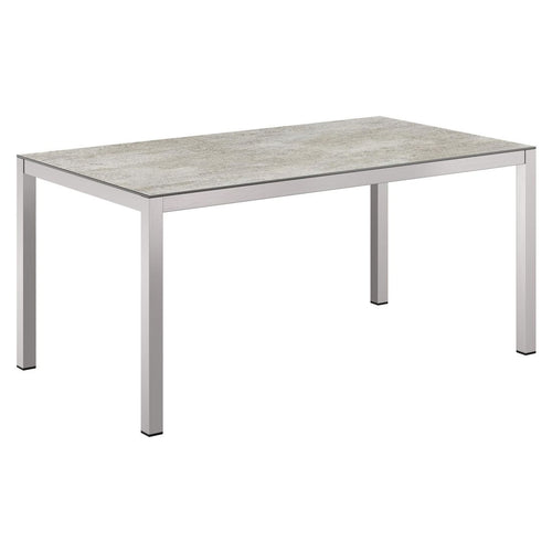 Hagebord 160x90 cm rustfritt stål/Dekton - OUTLIV forfra