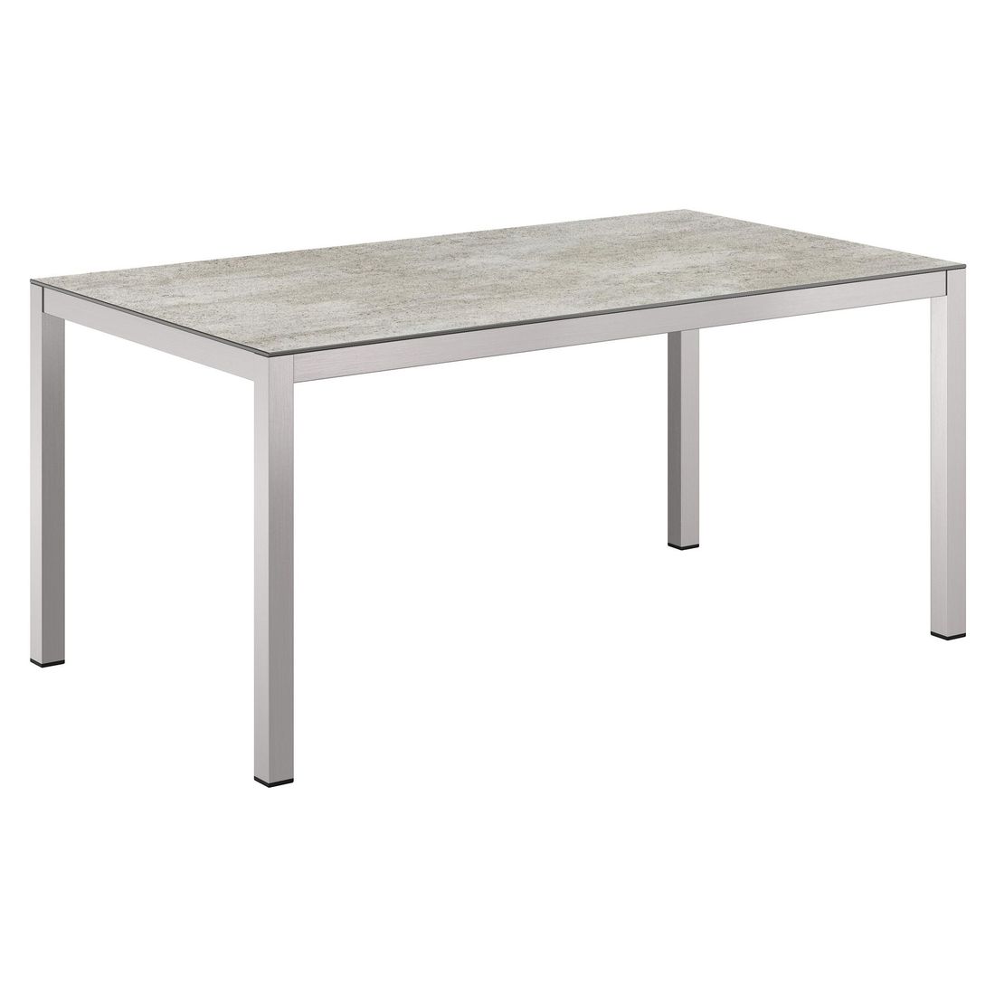 Hagebord 160x90 cm rustfritt stål/Dekton - OUTLIV forfra