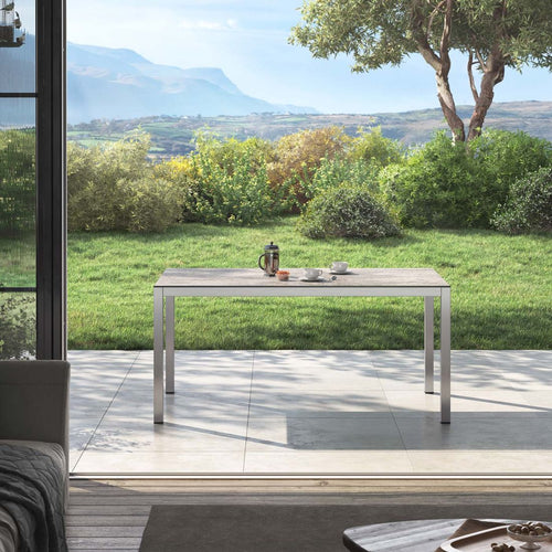 Hagebord 160x90 cm rustfritt stål/Dekton - OUTLIV bakside
