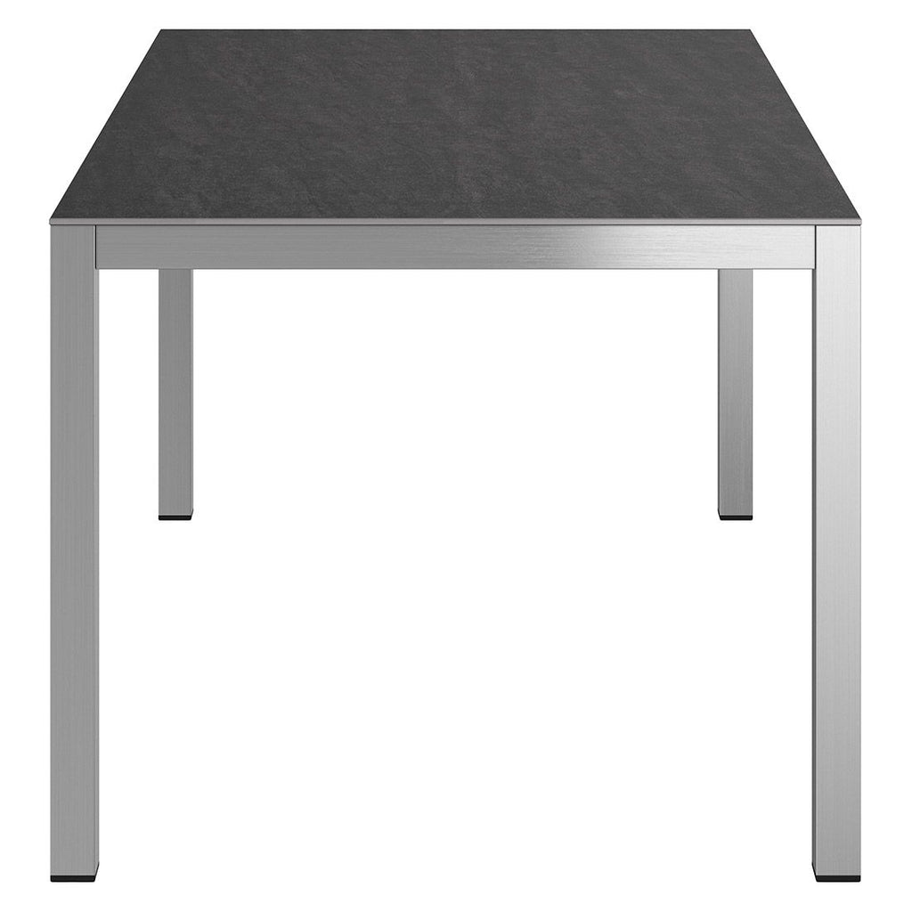 Detalj av bordplate på Hagebord 160x90 cm rustfritt stål/Dekton - OUTLIV