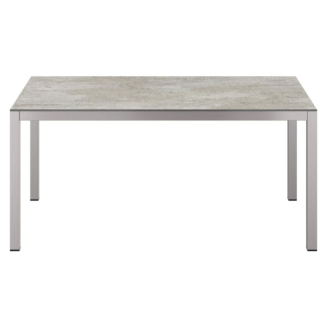 Montert Hagebord 160x90 cm rustfritt stål/Dekton - OUTLIV på terrasse