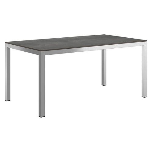 Hagebord 160x90 cm rustfritt stål HPL OUTLIV forfra