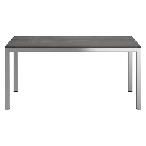 Hagebord 160x90 cm rustfritt stål HPL OUTLIV bakside