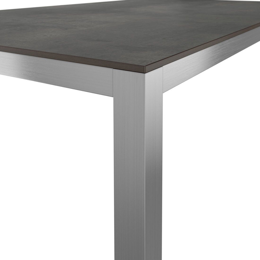 Nærbilde av Hagebord 160x90 cm rustfritt stål HPL OUTLIV ramme