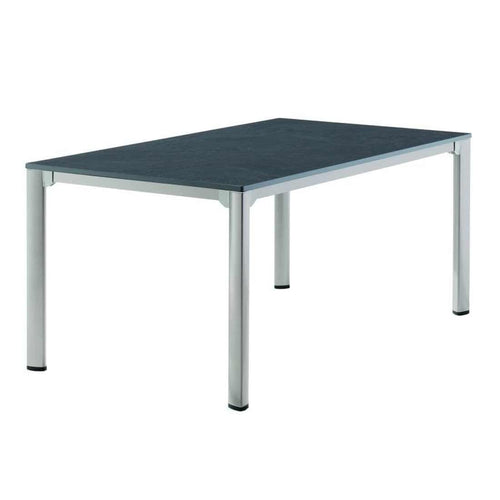 Hagebord 165x95 cm aluminium Vivodur grafitt forfra
