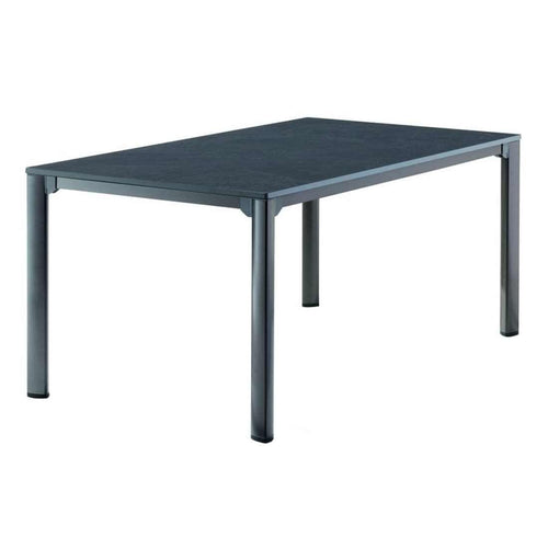 Hagebord 165x95 cm aluminium Vivodur jerngrå forfra