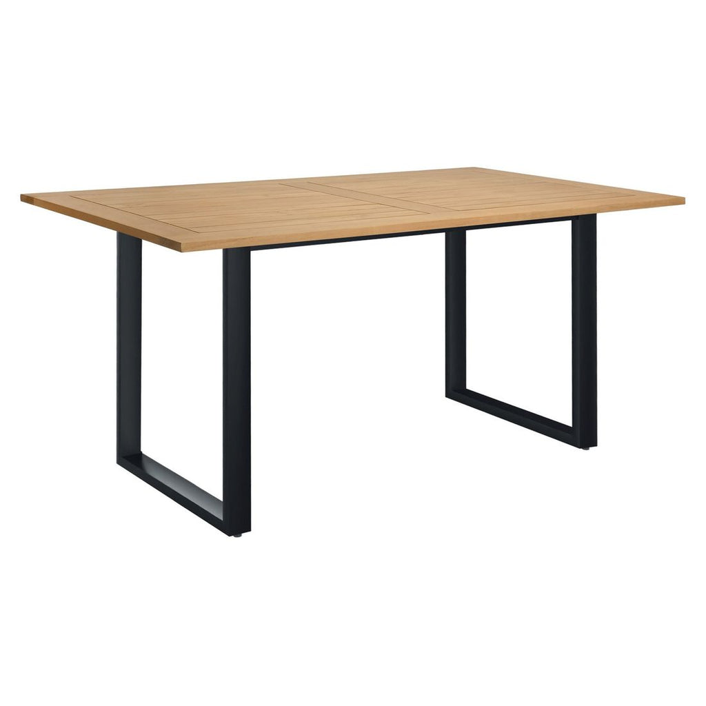 Hagebord 180x100 cm aluminium/teak - Stern forfra
