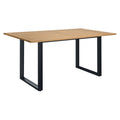 Hagebord 180x100 cm aluminium/teak - Stern forfra
