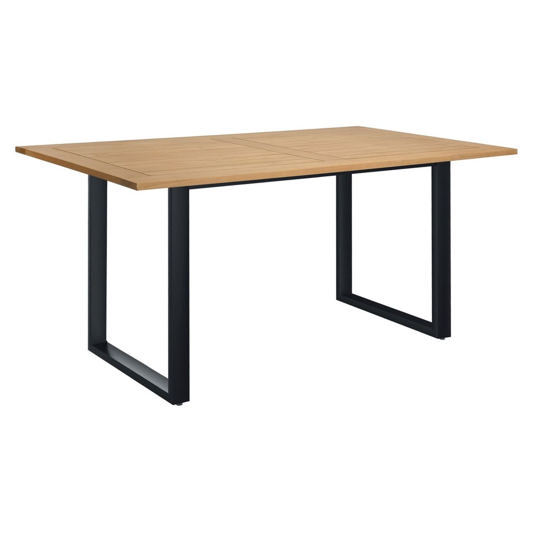 Hagebord 180x100 cm aluminium/teak - Stern forfra