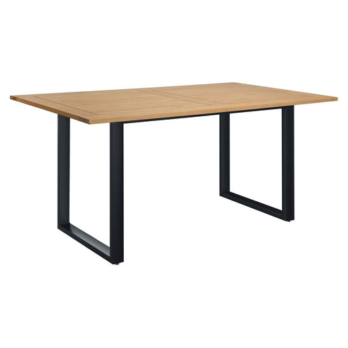 Hagebord 180x100 cm aluminium/teak - Stern forfra