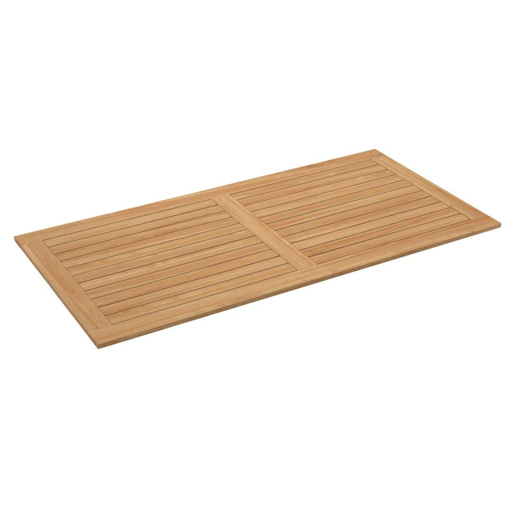 Hagebord 200x100 cm aluminium og teak svart - Stern bakside