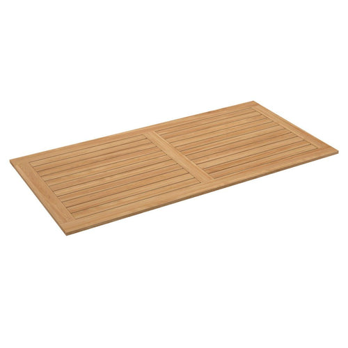 Hagebord 200x100 cm aluminium og teak svart - Stern bakside