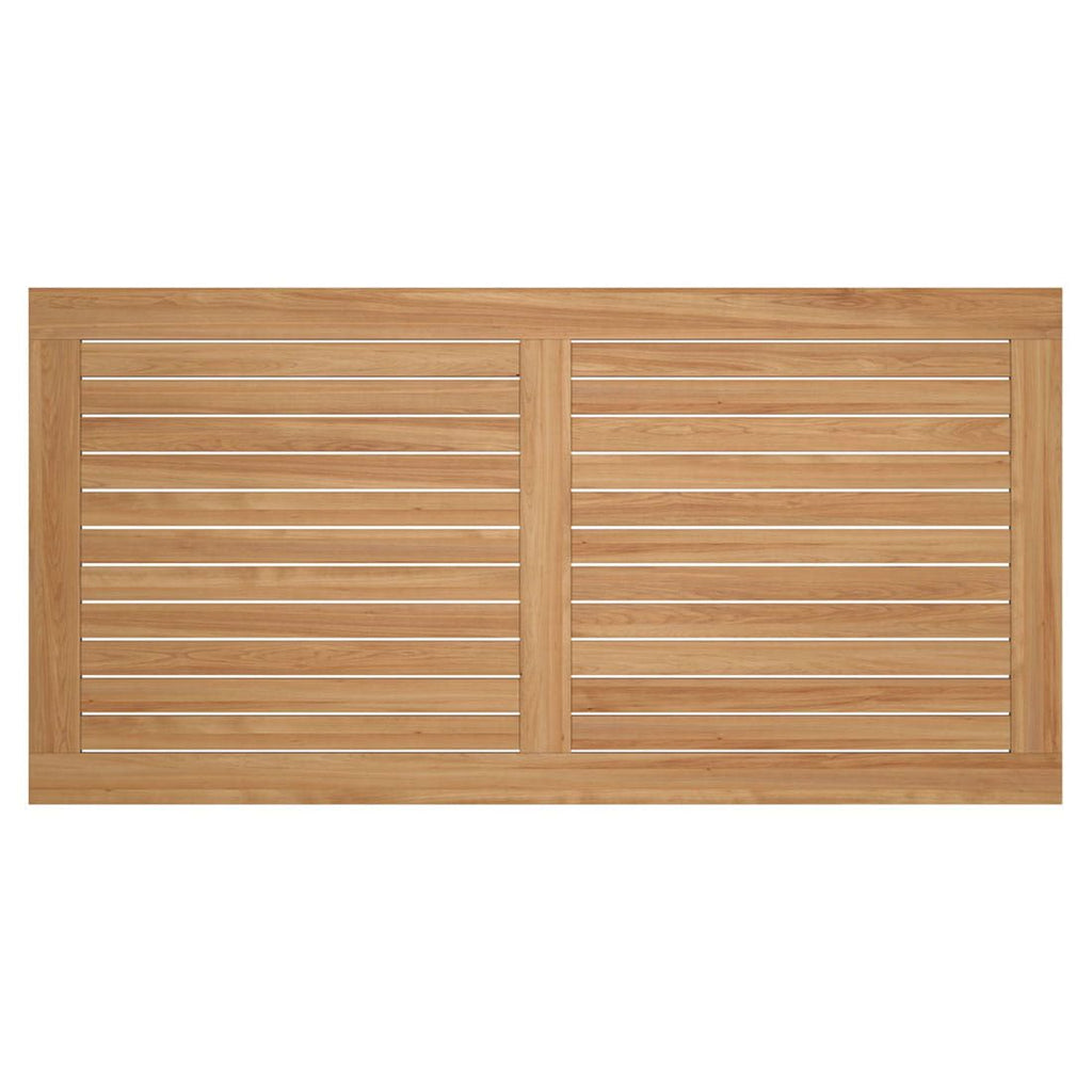 Nærbilde av aluminiumramme på Hagebord 200x100 cm aluminium og teak svart - Stern
