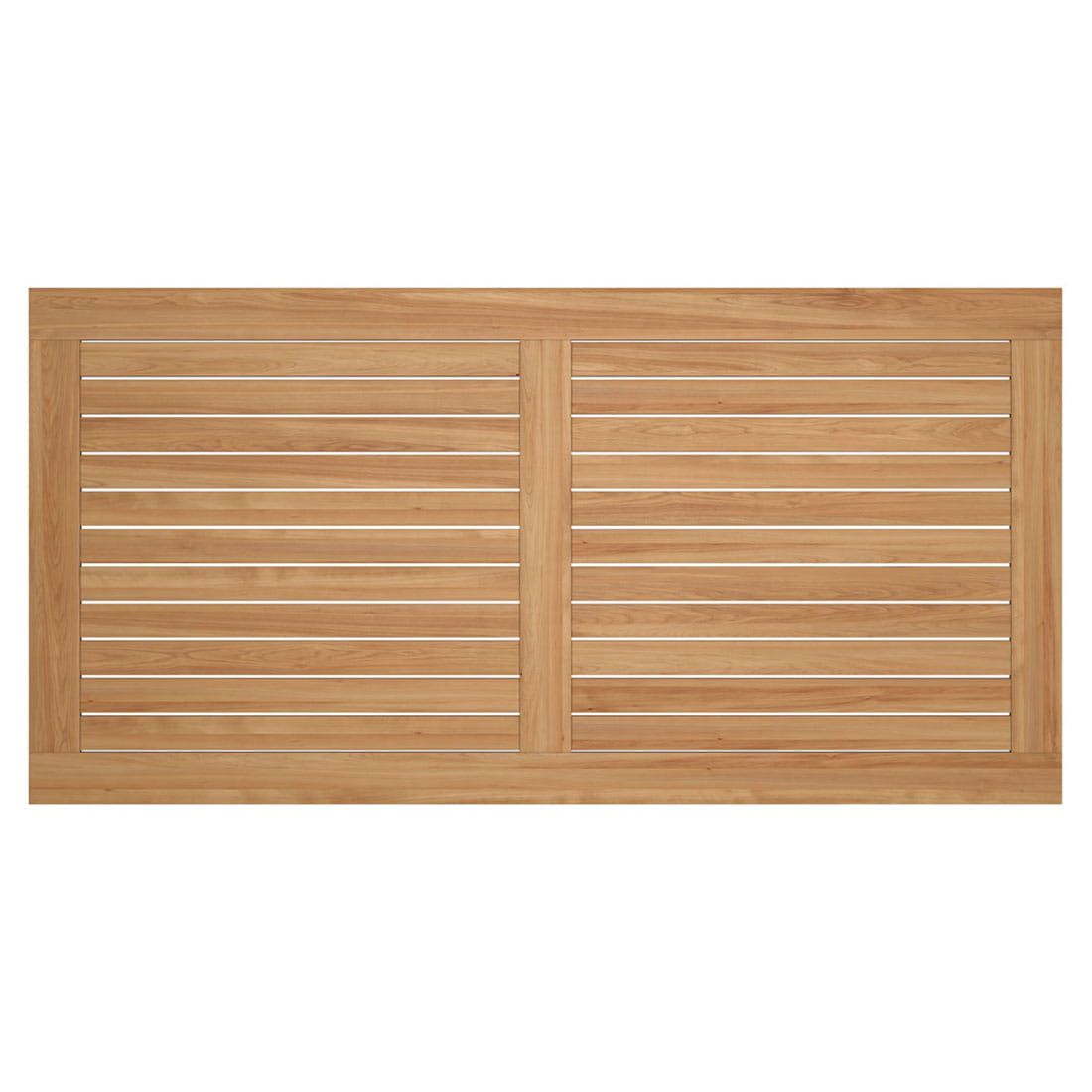 Nærbilde av aluminiumramme på Hagebord 200x100 cm aluminium og teak svart - Stern