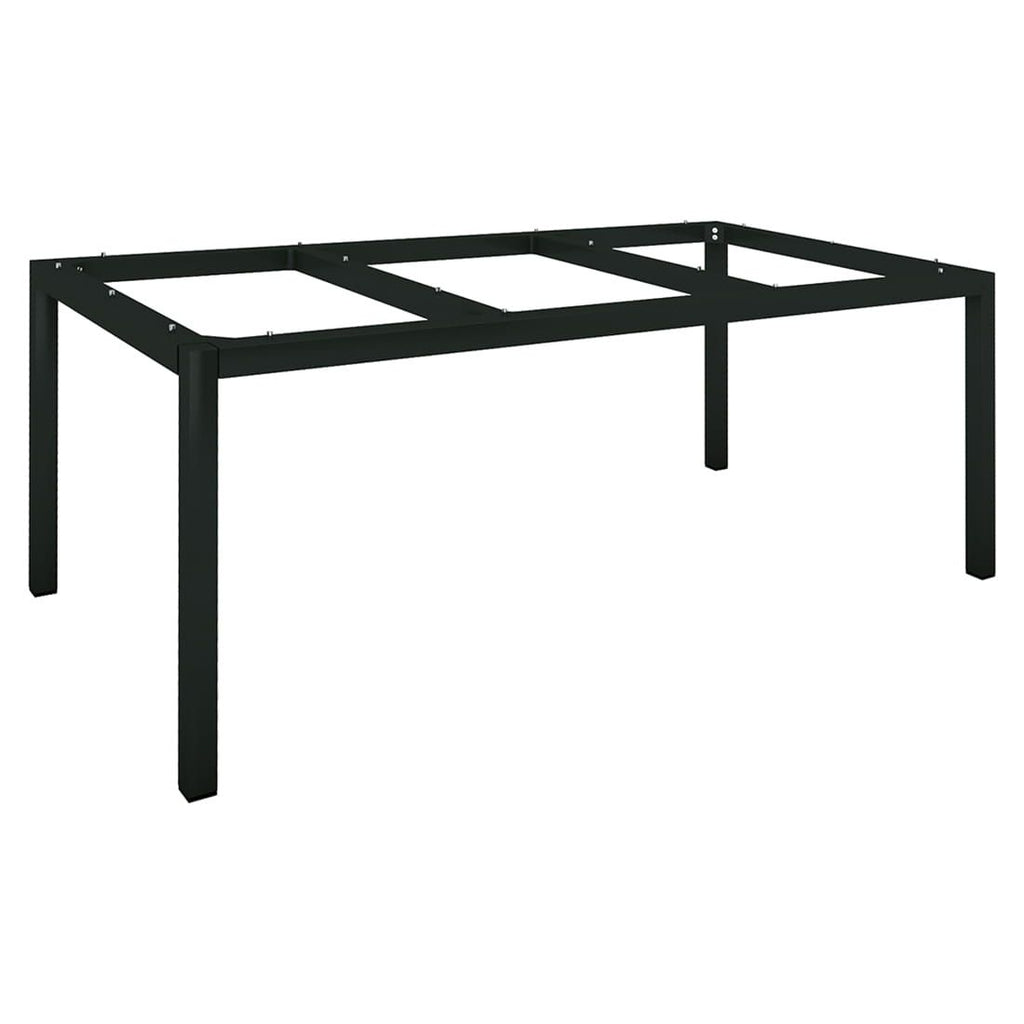 Bordben og understell på Hagebord 200x100 cm aluminium og teak svart - Stern