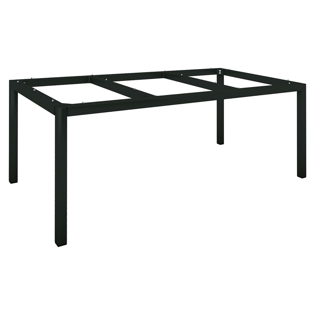 Bordben og understell på Hagebord 200x100 cm aluminium og teak svart - Stern