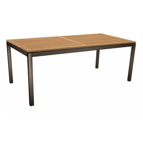 Hagebord aluminium/teak 200x100 cm antrasitt - Stern forfra