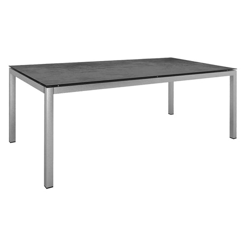 Hagebord 200x100 cm rustfritt stål/Silverstar 2.0 - Stern forfra