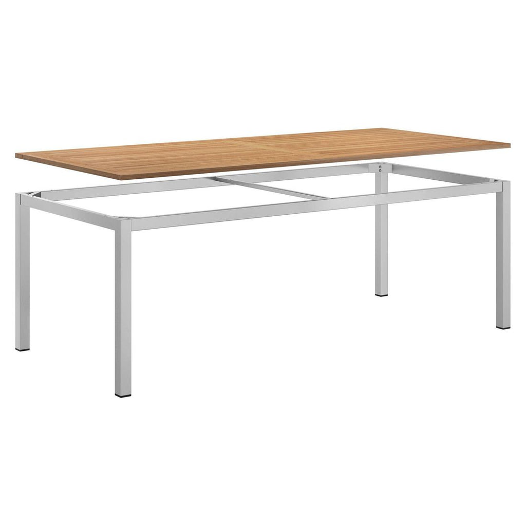 Montert Hagebord 220x100 cm aluminium/teak - OUTLIV i hage