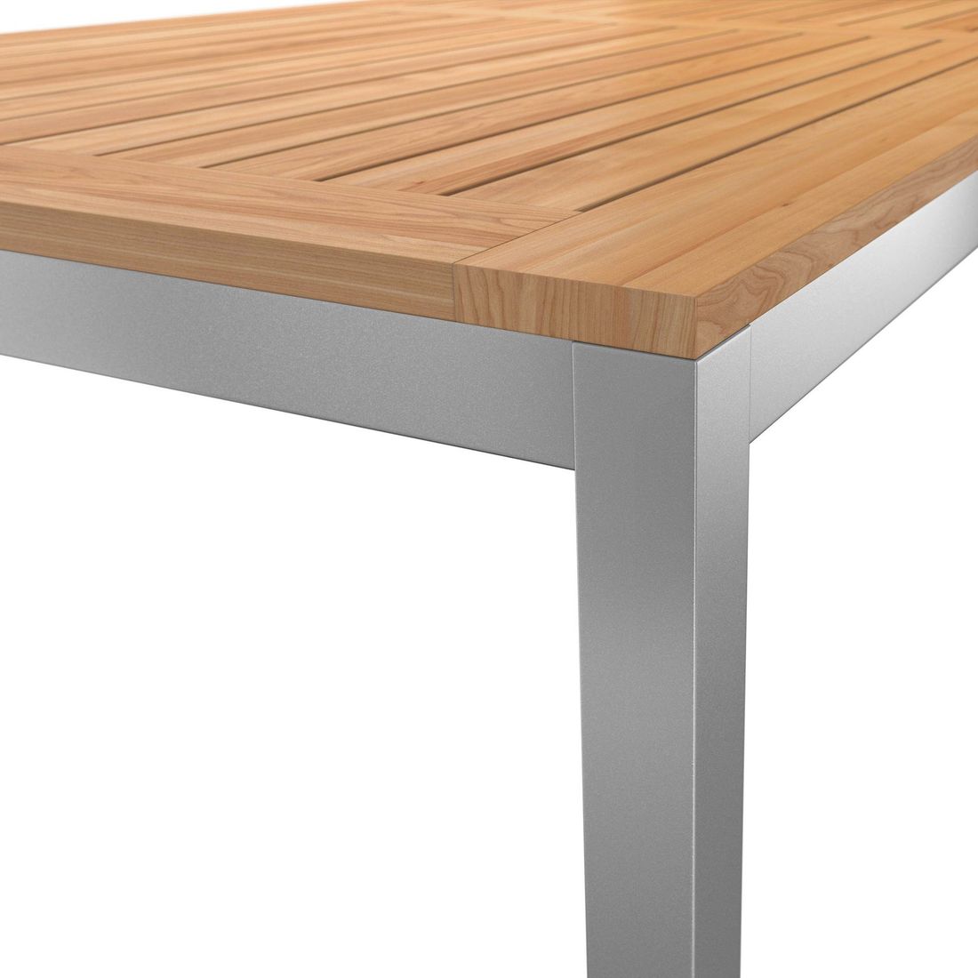 Værbestandig overflate på Hagebord 220x100 cm aluminium/teak - OUTLIV