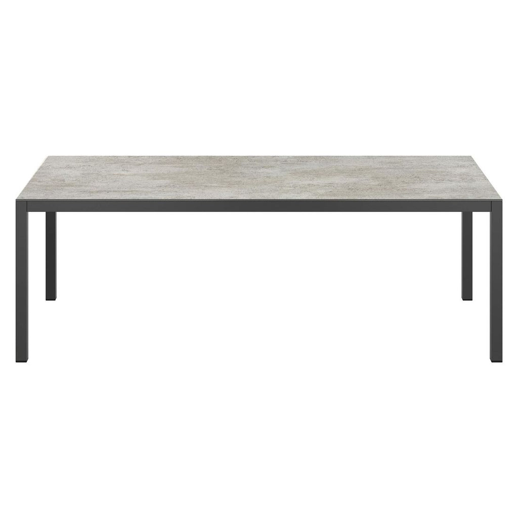 Montert Hagebord 220x100 cm aluminium/Dekton antrasitt - OUTLIV på terrasse