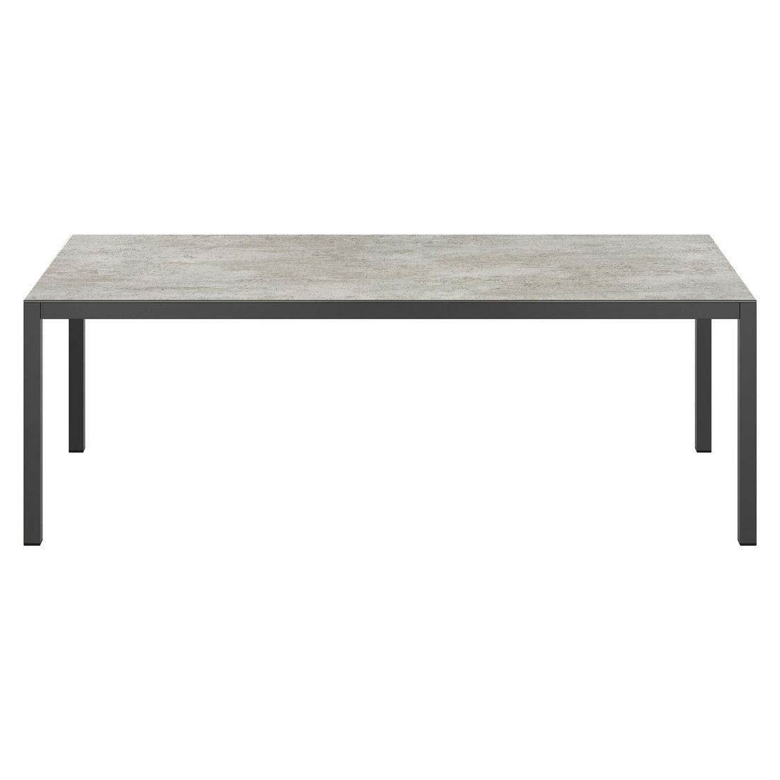 Montert Hagebord 220x100 cm aluminium/Dekton antrasitt - OUTLIV på terrasse